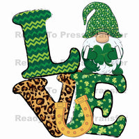 Love Gnome Sublimation Transfer - St Patrick's Day T193