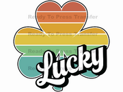Lucky retro St. Patrick's Day ready to press direct to film transfers. 