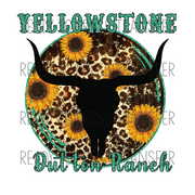 Ranch sunflower western style ready to press direct to film transfers.  