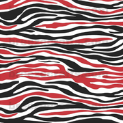 Red, Black and White Zebra patterned craft vinyl sheet - HTV / heat transfer vinyl - Adhesive Vinyl - pattern vinyl HTV1245