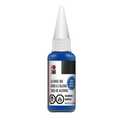 Marabu Alcohol Ink - Gentian - 20 milliliters, blue alcohol ink