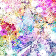 floral watercolor effect sublimation pattern sheets, full sheet sublimation
