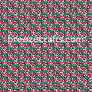 strawberry floral flower pattern vinyl in htv heat transfer vinyl or adhesive vinyl sheets, red, green, black, white