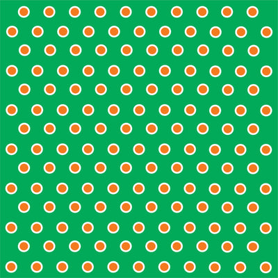 Green with orange and white polka dots craft  vinyl - HTV -  Adhesive Vinyl -  polka dot pattern HTV264