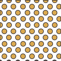 White with gold and black dots craft  vinyl - HTV -  Adhesive Vinyl -  large polka dot pattern HTV758
