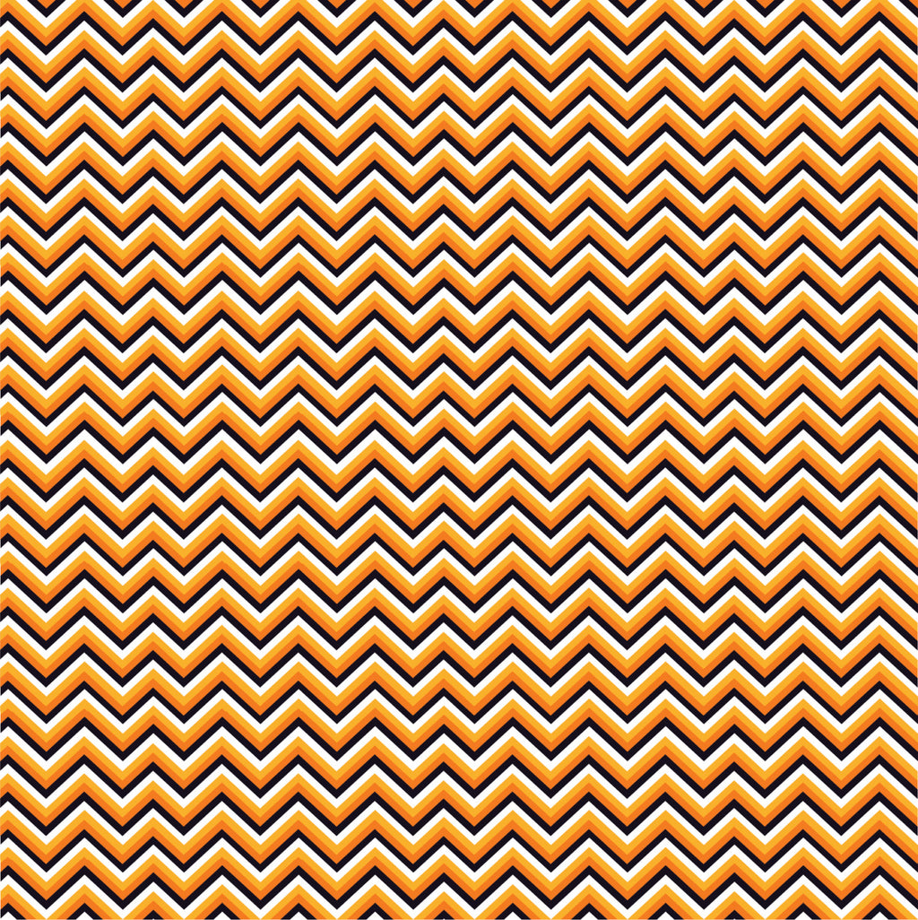 Black, orange, yellow-orange and white mini chevron craft  vinyl - HTV -  Adhesive Vinyl -  zig zag pattern HTV1546 - Breeze Crafts