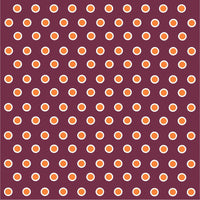 Maroon with orange and white polka dots craft  vinyl - HTV -  Adhesive Vinyl -  polka dot pattern HTV265