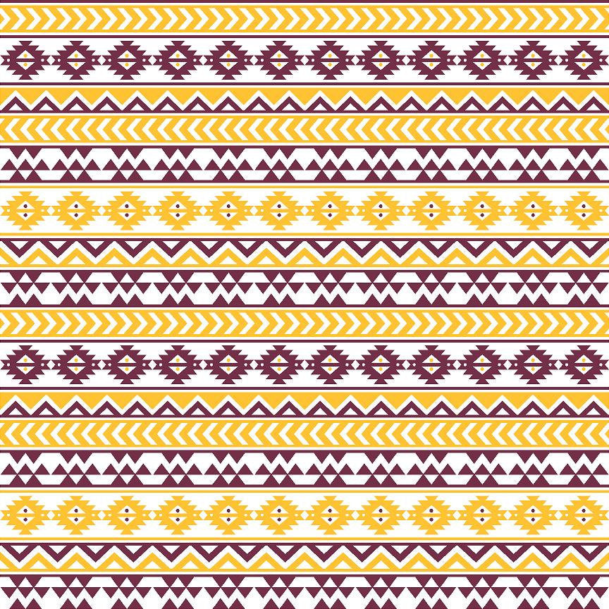 Maroon, white and yellow gold tribal pattern craft vinyl - HTV -  Adhesive Vinyl -  Aztec Peruvian pattern HTV939