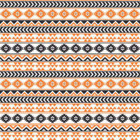 Black, white and orange tribal pattern craft vinyl - HTV -  Adhesive Vinyl -  Aztec Peruvian pattern HTV942 - Breeze Crafts