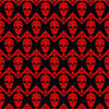 Black and red floral skull pattern craft  vinyl sheet - HTV -  Adhesive Vinyl -  Halloween pattern HTV835 - Breeze Crafts