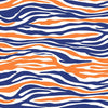 Navy, orange and white zebra print craft  vinyl sheet - HTV -  Adhesive Vinyl -  pattern vinyl HTV1234