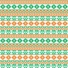 Green, white and orange tribal pattern craft vinyl - HTV -  Adhesive Vinyl -  Aztec Peruvian pattern HTV937