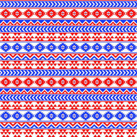 Blue, red and white tribal pattern craft vinyl - HTV -  Adhesive Vinyl -  Aztec Peruvian pattern HTV944 - Breeze Crafts