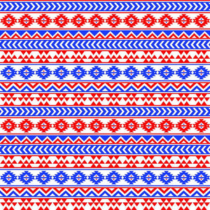 Blue, red and white tribal pattern craft vinyl - HTV -  Adhesive Vinyl -  Aztec Peruvian pattern HTV944 - Breeze Crafts