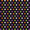 Black with purple, orange, green and white polka dot Halloween pattern craft  vinyl - HTV -  adhesive vinyl medium polka dots HTV1651 - Breeze Crafts