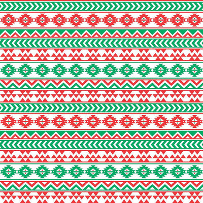 Red, white and green tribal pattern craft  vinyl - HTV -  Adhesive Vinyl -  Aztec Peruvian pattern HTV941