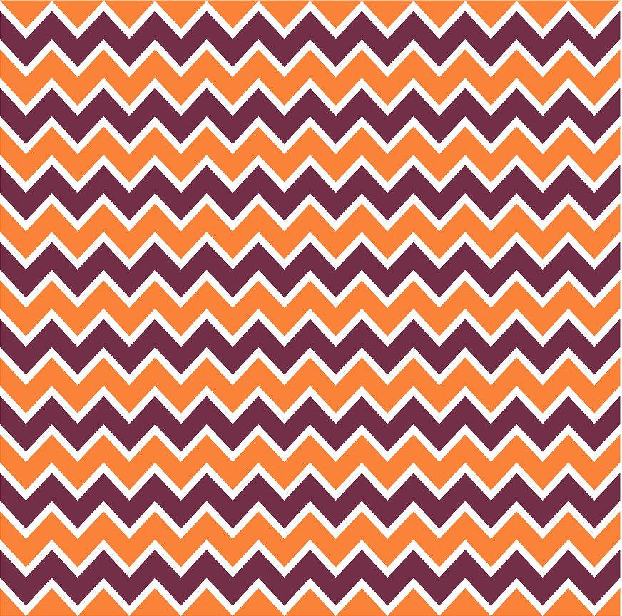Maroon, orange and white chevron craft  vinyl - HTV -  Adhesive Vinyl -  zig zag pattern  HTV188