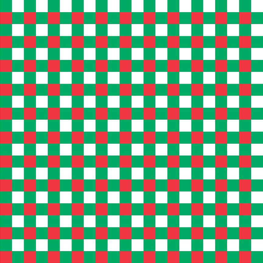 Red, green and white check craft  vinyl pattern sheet - HTV -  Adhesive Vinyl -  htv3408