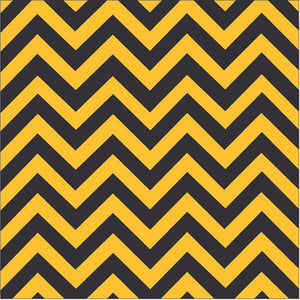 Black and yellow-gold chevron craft  vinyl - HTV -  Adhesive Vinyl -  black and athletic yellow zig zag pattern - Breeze Crafts
