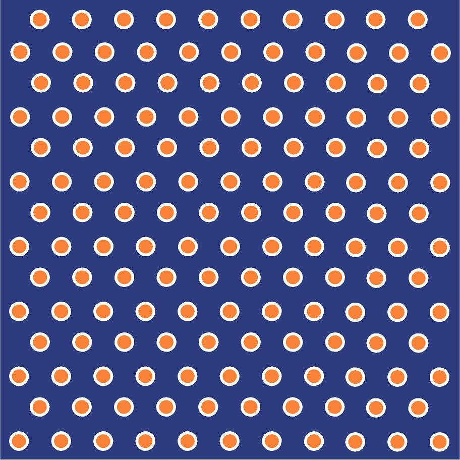 Navy with orange and white polka dots craft  vinyl - HTV -  Adhesive Vinyl -  polka dot pattern