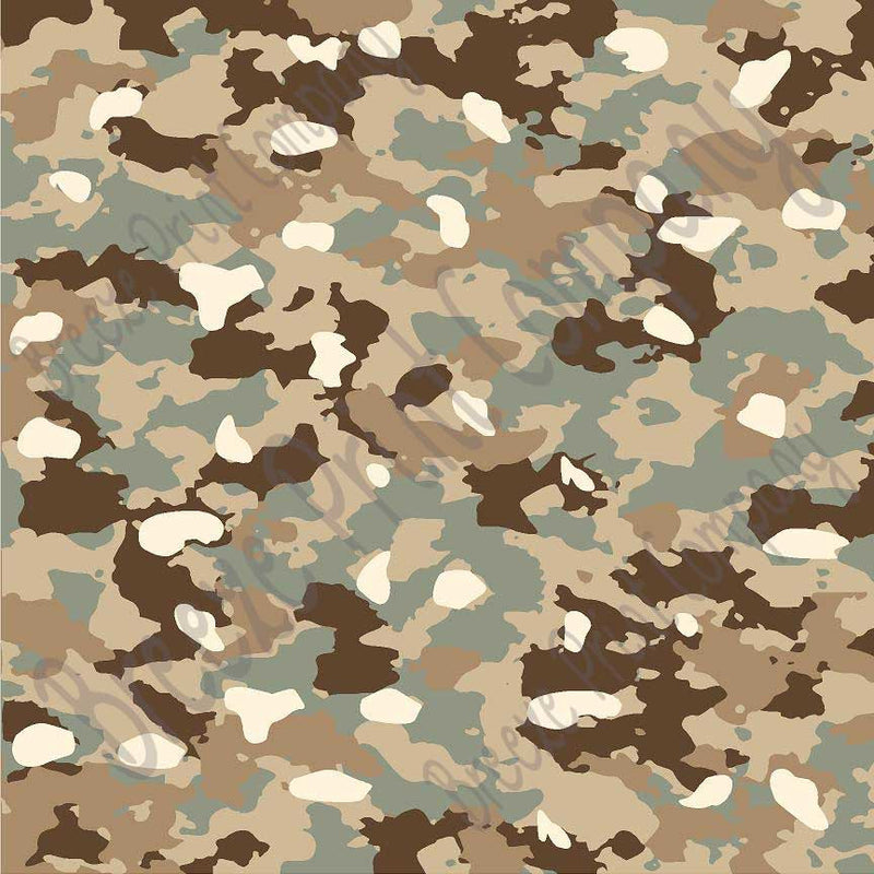 Teal Camouflage craft vinyl - HTV or Adhesive Vinyl - tree camo, fores