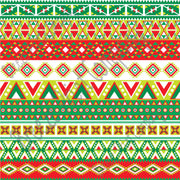 Red, lime, green, dark green and white Christmas Aztec tribal pattern craft  vinyl -  HTV, Adhesive vinyl Peruvian pattern HTV2105