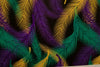 Purple, yellow and green feather craft  vinyl sheet - HTV -  Adhesive Vinyl -   Mardi Gras HTVF7