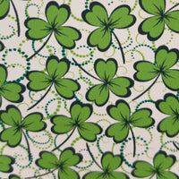 Green shamrock and dot pattern craft  vinyl - HTV -  Adhesive Vinyl -  four leaf clover St Patricks Day HTV3977