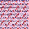 Pink cherry blossom floral with red dots and navy stripes craft  vinyl - HTV -  Adhesive Vinyl -  flower pattern vinyl  HTV2241