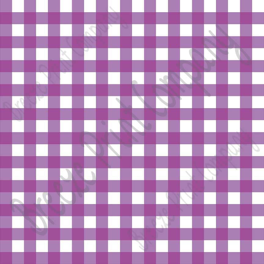Purple and white buffalo check craft vinyl pattern sheet - HTV -  Adhesive Vinyl -   htv3409