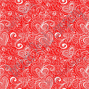 Red heart and swirl pattern craft  vinyl sheet - HTV -  Adhesive Vinyl -  Valentine's Day HTV3952