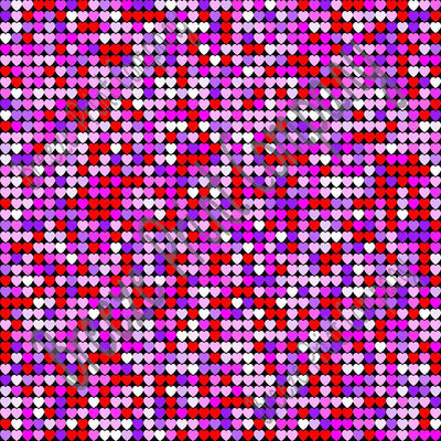 Multi colored small heart pattern craft  vinyl sheet - HTV -  Adhesive Vinyl -  Valentine's Day pinks, purples, red, white, black HTV3953