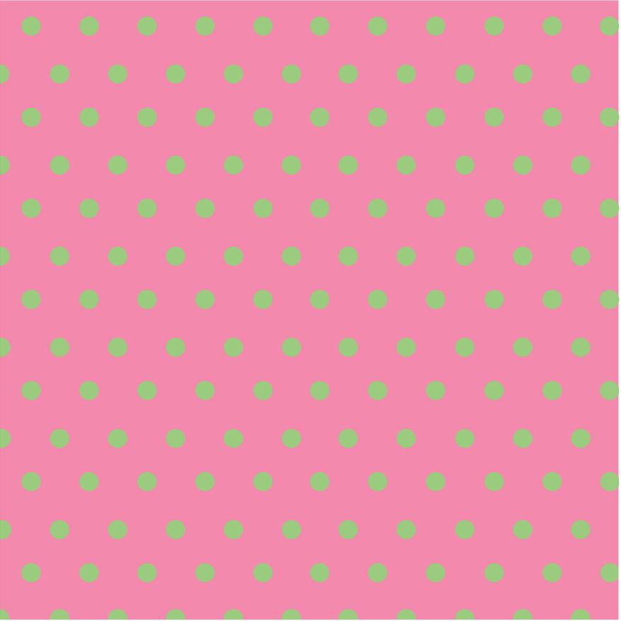 Pink with green apple polka dots craft vinyl - HTV -  Adhesive Vinyl -  small polka dot pattern HTV2339