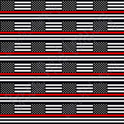 Flag craft  vinyl sheet, HTV, adhesive vinyl pattern black and white with red line 24 2x3 inch flags per  sheet, HTV, adhesive vinyl HTV2806 - Breeze Crafts