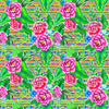Ikat aztec flower craft vinyl - HTV -  Adhesive Vinyl -  tropical floral pattern vinyl inspired tribal beach pattern HTV2254