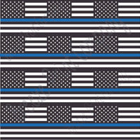 Police Blue line black and white American flag print craft vinyl sheet - HTV -  Adhesive Vinyl -   HTV1568