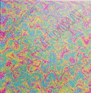 Colorful rainbow swirl craft vinyl - HTV -  Adhesive Vinyl -  hand drawn tropical inspired colorful dot pattern HTV2258 - Breeze Crafts