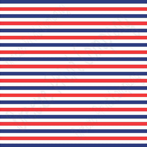 Red, navy blue and white stripe craft  vinyl sheet - HTV -  Adhesive Vinyl -  Fourth of July stripe pattern HTV3027
