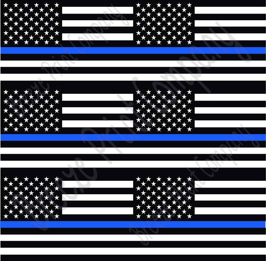 Flag craft  vinyl sheet, HTV, adhesive vinyl pattern black and white with blue line 6 4x6 inch flags per sheet, HTV, adhesive vinyl HTV2802 - Breeze Crafts