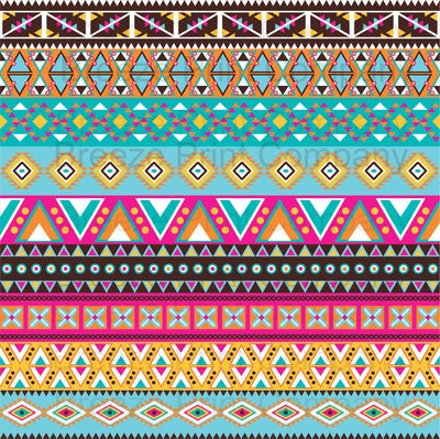 Magenta, brown, teal, aqua, yellow, orange Aztec tribal pattern craft vinyl - HTV -  Adhesive Vinyl -  Peruvian pattern HTV2104