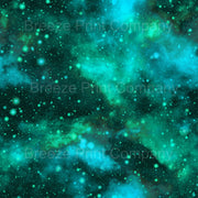 Galaxy pattern printed craft  vinyl sheet - HTV -  Adhesive Vinyl -  aquas greens nebula space pattern  HTV5057 - Breeze Crafts