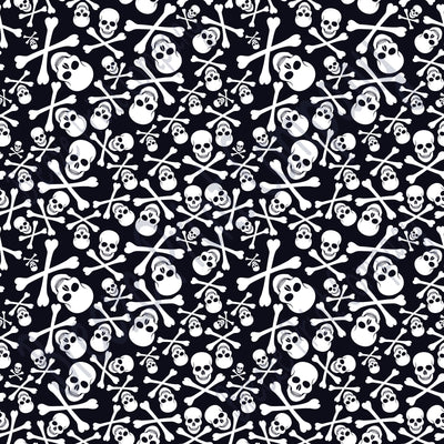 Black and white skull craft vinyl sheet - HTV -  Adhesive Vinyl -  Halloween pattern HTV828 - Breeze Crafts