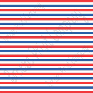 Red, blue and white stripe craft  vinyl sheet - HTV -  Adhesive Vinyl -  Fourth of July stripe pattern HTV3024