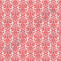 White with red damask floral craft  vinyl - HTV -  Adhesive Vinyl -  HTV4202