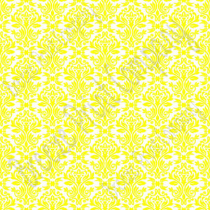 White with lemon yellow damask floral craft  vinyl - HTV -  Adhesive Vinyl -  HTV4201