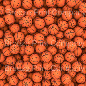 Basketball print craft  vinyl sheet - HTV -  Adhesive Vinyl -  pattern vinyl sports ball printed vinyl HTV252 - Breeze Crafts