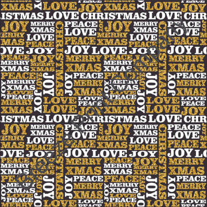 White and gold faux glitter on black Christmas words text craft vinyl pattern sheet winter holiday printed vinyl HTV1388