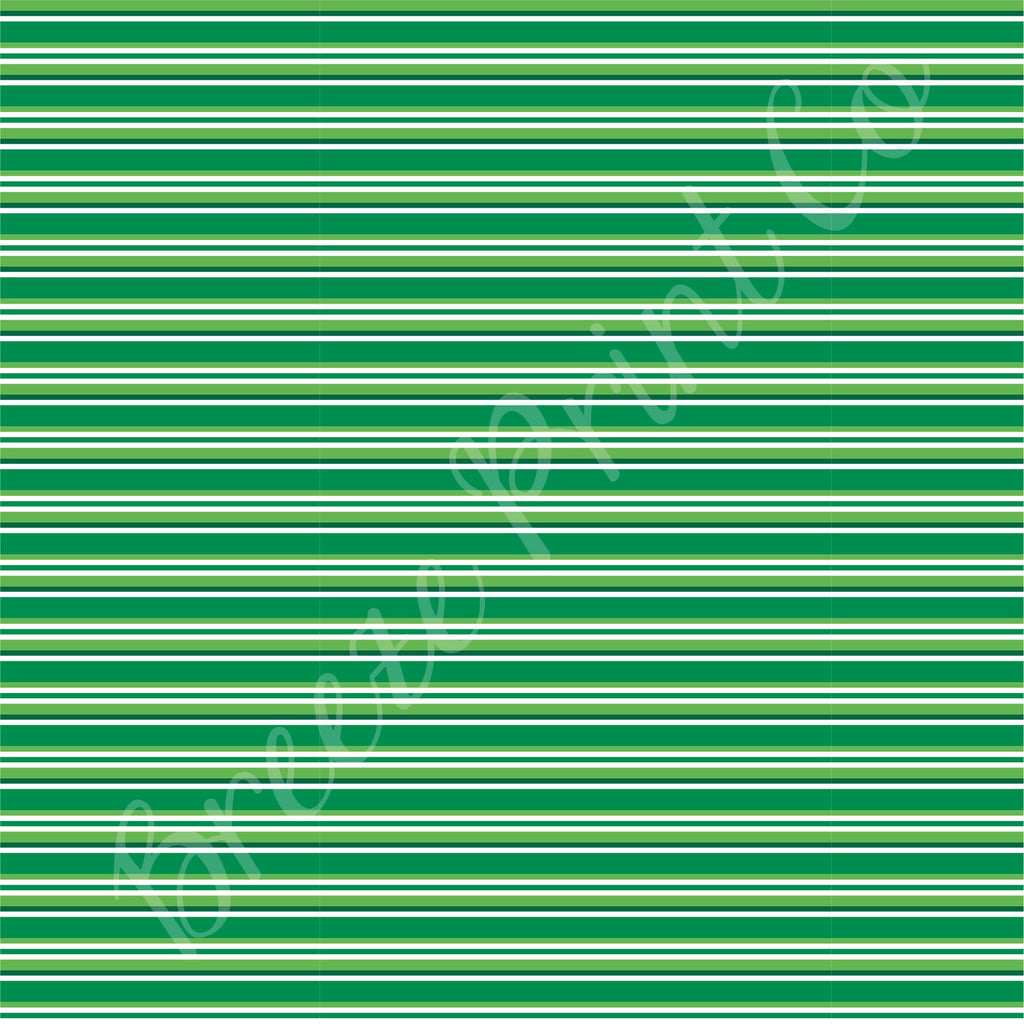 Green and white stripe craft vinyl sheet - HTV -  Adhesive Vinyl -  stripe pattern Christmas HTV3026