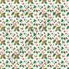 Cotton, evergreen and berry Christmas pattern printed craft vinyl sheet botanical watercolor cotton branch plant HTVWC32 - Breeze Crafts