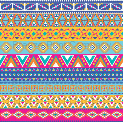 Magenta, blue, teal, aqua, yellow, orange Aztec tribal pattern craft vinyl - HTV -  Adhesive Vinyl -  Peruvian pattern HTV2103